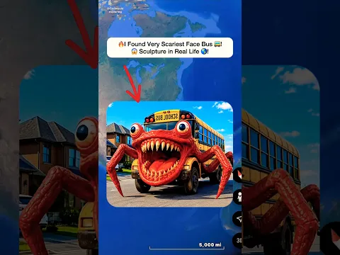 🔥 I Found Very Scariest Face Bus 🚌 in Real Life On Google Earth 🌏! #shorts #findwouldexploring