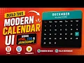Modern Calendar UI Using HTML CSS JavaScript Responsive Date Picker Project
