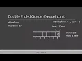 Double ended Queue Deque