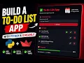How to create a To-Do List App with Python Streamlit Beginner Project