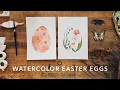 Paint Two Floral Easter Eggs Watercolor Easter Inspired Tutorial by Sarah Cray of Let s Make Art