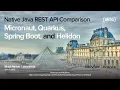 Comparing Native Java REST API Frameworks