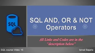 16 SQL AND OR NOT Operators