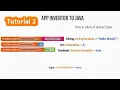 App inventor to java from about java dataType and variables