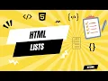 HTML Lists Tutorial for Beginners Ordered Unordered Description Lists Explained