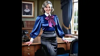 61 haughty mature headmistress 40 to 45 years old satin silk blouse