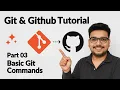 Basic Git Commands Git GitHub Tutorial in Hindi 2025 Part