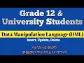 Grade 12 ICT Unit 3 2 3 - DML Commands Insert Update Delete in MS Access in Amharic