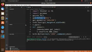 how to generate jokes in python GUI