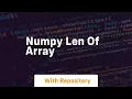 numpy len of array