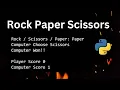 Building Rock Paper Scissors Game in Python Hindi