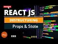 12 Destructuring React Props and State React JS in Hindi