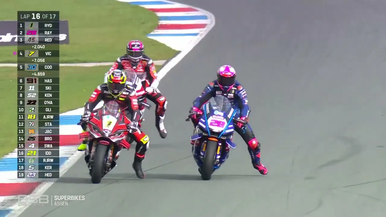 That was an incredible finish to the opening #BSBShowdown round here at the TT Circuit Assen