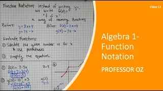 13 Function Notation