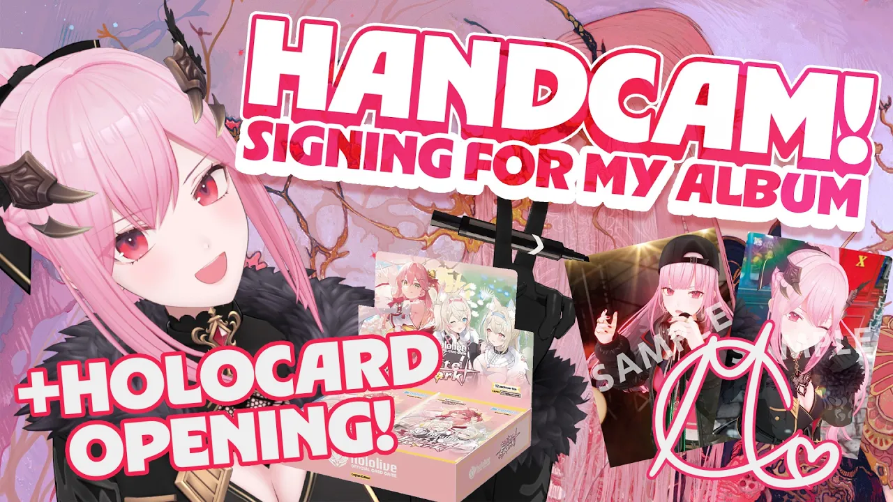【HANDCAM SIGNING】breaking my speed record today and opening holo cards!! #calliolive