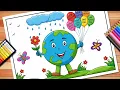World Earth Day Drawing World Earth Day Poster Save Nature Save Earth Drawing Save Environment