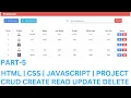 CRUD CREATE READ UPDATE DELETE JAVASCRIPT PROJECT HTML CSS IN HINDI Justforcode