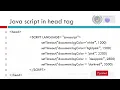 11 Defining Java Script In Head Tag In Html