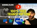 How to Transcribe ANY or to Text for FREE Unlimited Easy