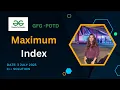 Maximum Index GeeksforGeeks POTD-3 JULY 2023