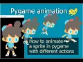 Pygame Sprite Animation for platform game