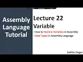 how to declare variable in assembly language Defining Data and Variable in Assembly Language - 22