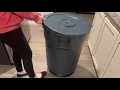 32 Gallon Outdoor Trash Can Outdoor Trash Can with Lid and Wheels Commercial Trash Cans Suitable f