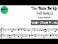 Free Sheet [Karaoke] You Raise Me Up - Josh Groban [Violin Sheet Music]