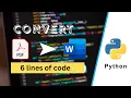 PDF to Docx Conversion with Python A Step-by-Step Guide