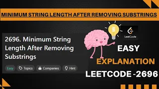 Minimum String Length After Removing Substrings Leetcode 2696 Java Solution Dry Run Code