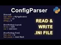 Python ConfigParser Python config file INI file Read File