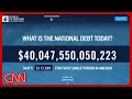 40T US debt rising by 5M per minute How much it costs per American