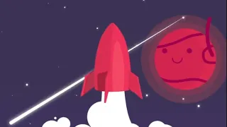 Rocket Ship Flying In Space Animated Gif Spaceship Calming Space and Star Sounds Cartoon