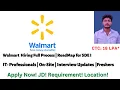 Walmart Hiring Full Process Explained SDE 1 Hiring Update Tips For Success On - OFF Campus Job