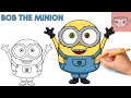 How To Draw Bob The Minion Cute Easy Step By Step Drawing Tutorial