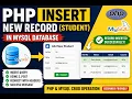 PHP Insert New Record in MySQL Database Student Registration Form PHP CRUD Tutorial