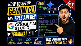 How to Setup Gemini CLI With FREE API Key From Google AI Studio in Terminal to Build Unlimited Apps