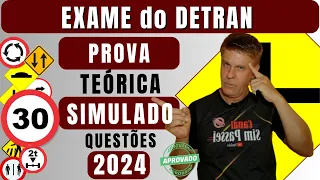 PROVA TEÓRICA DO DETRAN 2024 - EXAME SIMULADO DE LEGISLAÇÃO DE TRÂNSITO 2024 - PERGUNTAS DO DETRAN