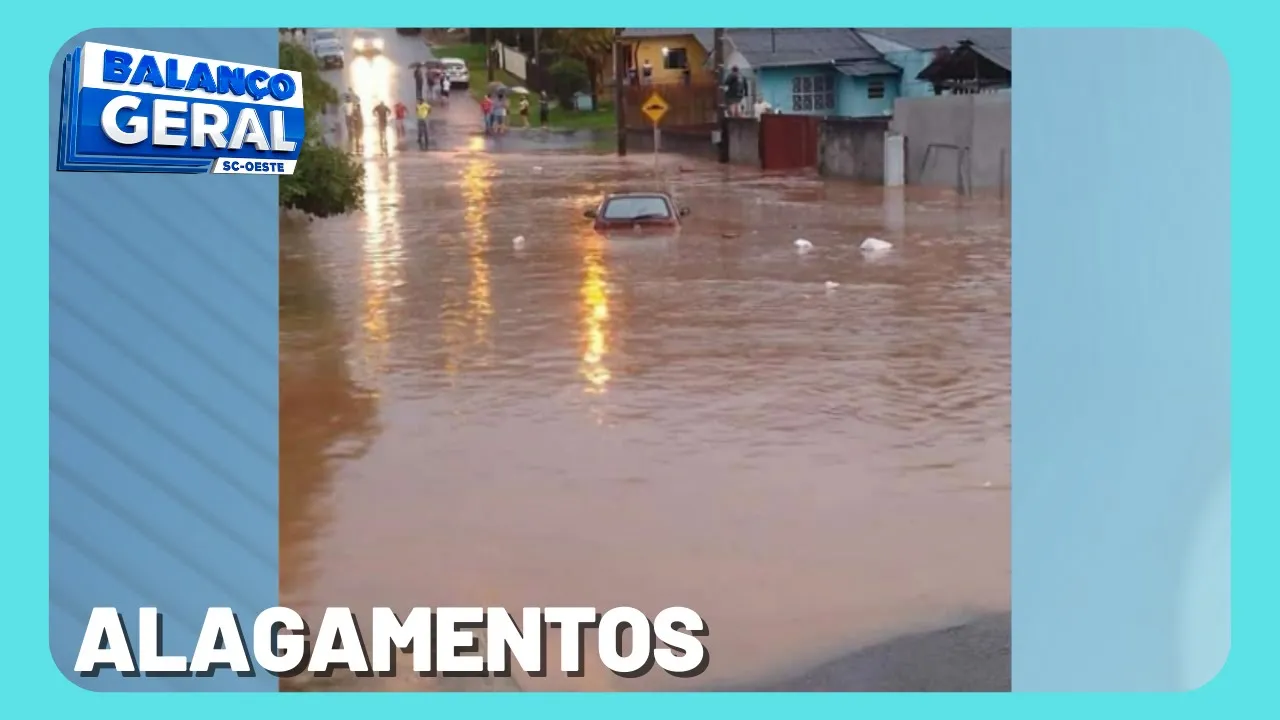 Chuva deixa casas alagadas em sete bairros e prefeitura auxilia famílias em Caçador
