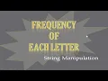 Frequency of each Letter Java Program String Manipulation ICSE Syllabus