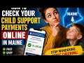 How to check your child support payments online in Maine