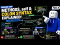 Roblox OOP Methods self Colon Syntax Explained Luau