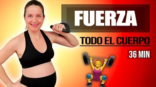 🔥 Rutina de FUERZA 35 MIN | Full Body con Pesas y Kettlebell (40/20)