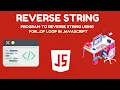 Program To Reverse String Using JavaScript for of Loop Hindi