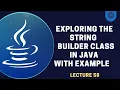 StringBuilder Class in Java Lecture 58