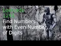 Leetcode 1295 Easy Find Numbers with Even Number of Digits in Javascript
