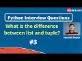 What is the difference between list and tuple Python Interview Questions MySirG com
