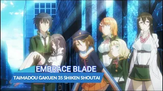  lyrics amv taimadou gakuen 35 shiken shoutai op full embrace blade afilia saga 