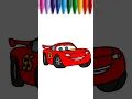 How to draw Cras Lightning MC Queen for kids - DrawColor