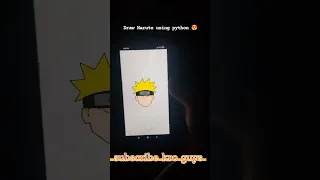 draw Naruto using python anime lovers